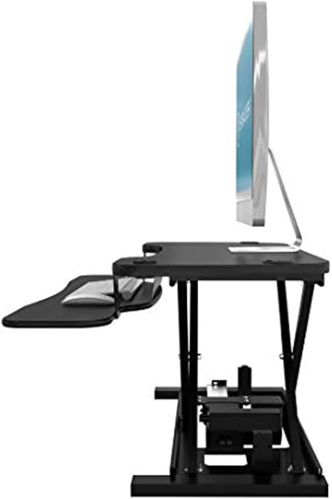 VERSADESK® PowerPro™ 48” x 24” Extra Wide Electric Sit-to-Stand Desk Converter w/ Keyboard Tray for Home or Office | USB Charging Port | Supports Multiple Monitors | Lifts 80 lbs. - Black