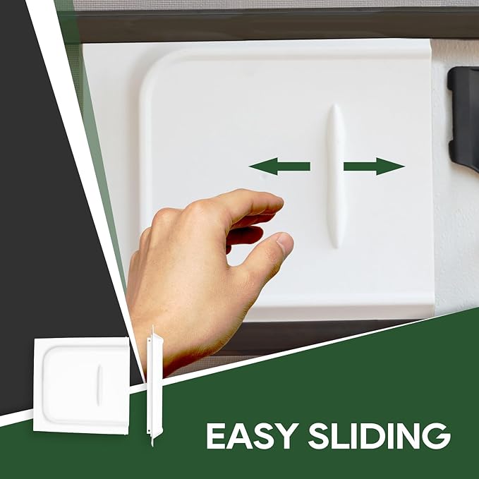 RVGUARD RV Screen Door Kit – 12” Slide, Latch Kit & Adjustable Cross Bar Handle, Easy DIY Install, Keep Bugs Out, Upgrade Your Camper, Trailer & Motorhome Screen Door