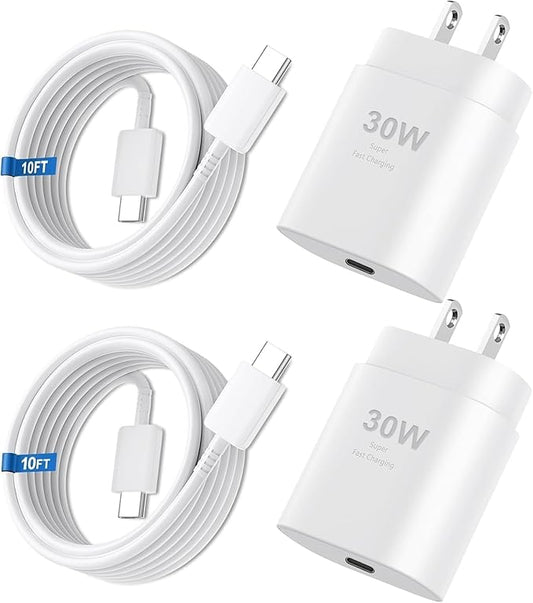 iPhone 16 15 17 Pro Max Charger 30W Type C Chargers USB C Fast Charger Block iPhone 16 Chargers Fast Charging with 10FT C Charging Cable for iPhone 17/17 Pro Max/16/16 Pro Max/15/15 Pro/iPad/Samsung