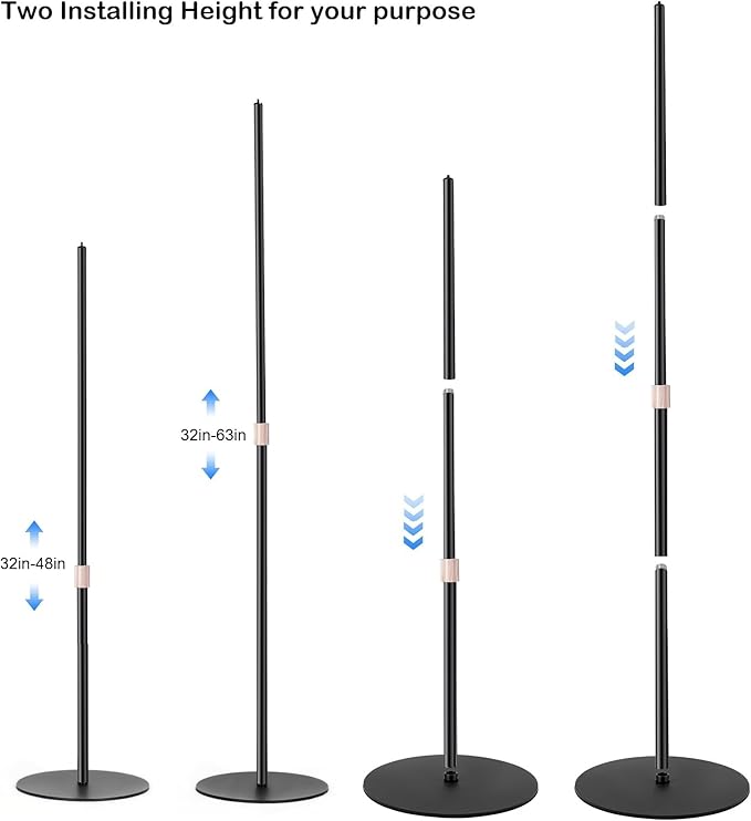 AceTaken 63'' Webcam Floor Stand Compatible with OBSBOT Tiny 3/Tiny 3 Lite/Tiny 2/ Tiny SE/Meet-2-4K/Meet SE/Meet Webcams