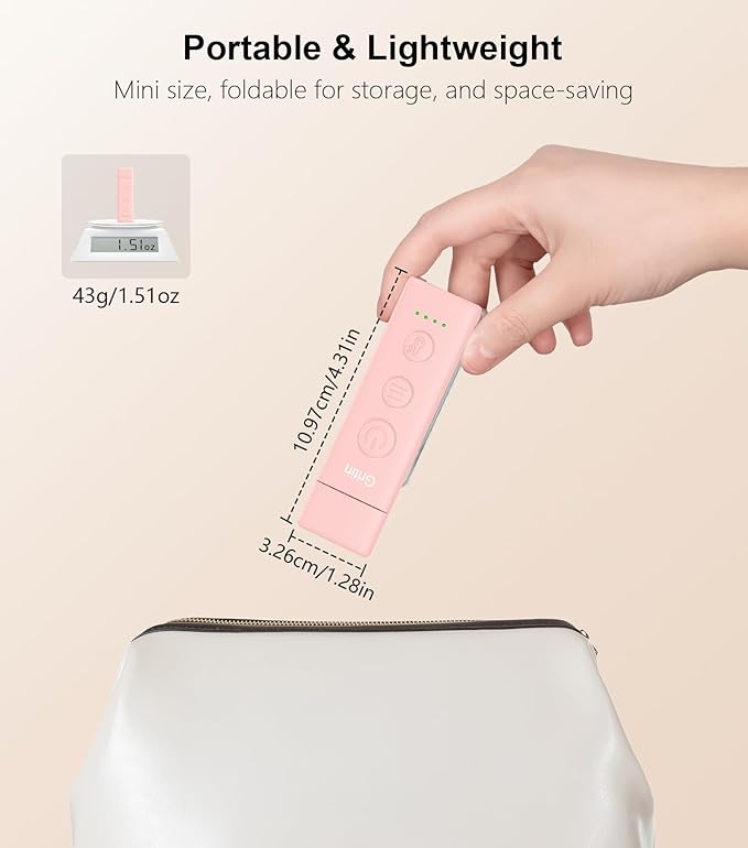 Gritin Book Light Rechargeable, Eye Caring 3-Color & 5-Brightness Clip on LED Reading Light for Books in Bed- Stepless Dimming, Long Lasting, Compact Size Flexible Book Lamp for Bookworms-Pink