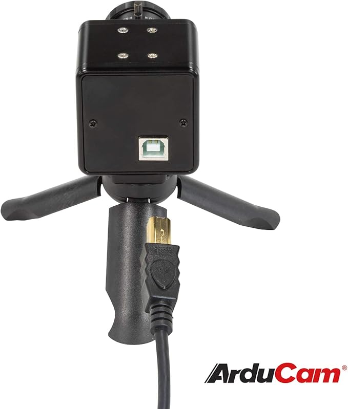 Arducam for Raspberry Pi HQ Camera, 12MP IMX477 HQ Webcam with Audio, 6mm CS-Mount Lens, Metal Enclosure, Tripod and USB Cable