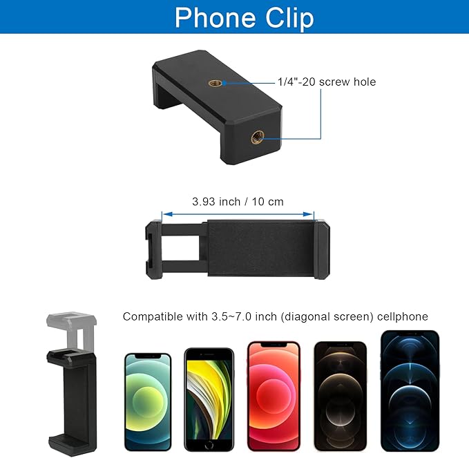 Mippko Webcam Camera Stand Phone Holder for Desk,1/4"-20 Threaded Compatible with Logitech Webcam C920 / C920S / C920x / C922 / C922x / C925e / C930 / C930e / C615 / C960,DSLR Camera/Smartphone