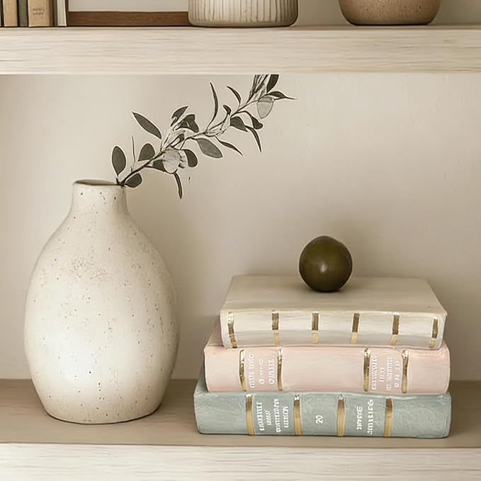 Decorative Bookends Coffee Table Books - Resin Fake Book Shelf Decor Home Decor Bookends Decorative Faux Book for Living Room Bedroom Bookshelf Office Gift 5.5 x 4.5 x 7.5 Inch DiliComing