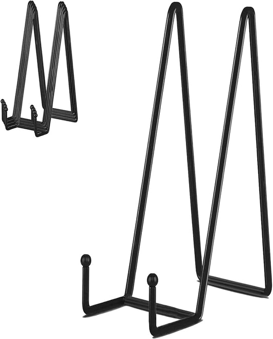 IBosins 5 Pack 14 Inch Plate Holder Display Stands, Large Metal Black Frame Stand for Picture, Book, Photo Easel, Creation, Collectibles
