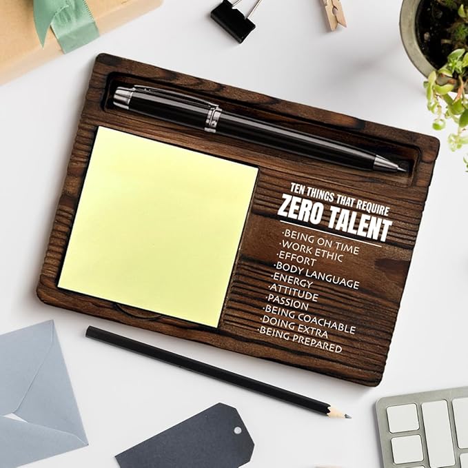 Motivational Sticky Note Holder Inspirational Gifts for Coworkers Employees Boss, Encouragement Gifts Post It Note Dispenser for Office Cubicle Desk Decor