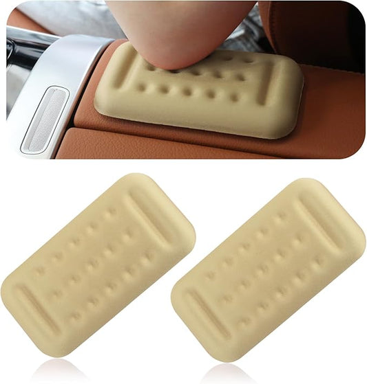 2PCS Car Arm Rest Elbow Pads,Comfortable Car Arm Rest Cushion with Memory Foam Pad for Arm Support,Universal Car Interior Accessories Car Door Armrest Pad (Beige)