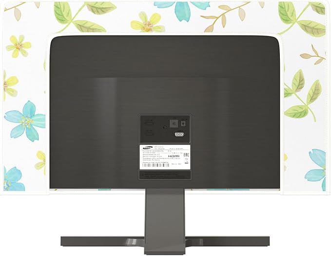 Colorful Flowers Plants Waterproof Screen TV Cover 70 Inch Spring Floral Full Body Cover for TVs Screen for LCD LED PC Desktop and Home Hanging TV Anti-Static Protective