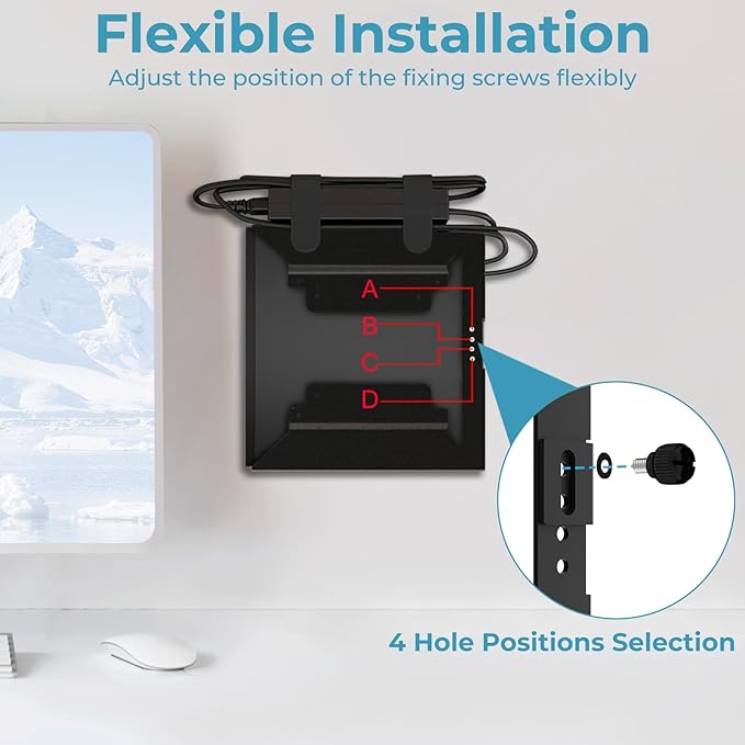 2-Pack Mini PC Mount for HP Wall VESA Under Desk Mount or Mount to a Monitor Arm for HP EliteDesk 800 G4 G3 G5 G9 EliteDesk 705 805, Pro Mini 400 260, ProDesk 400 405 600 Mini PC with Pen Holder