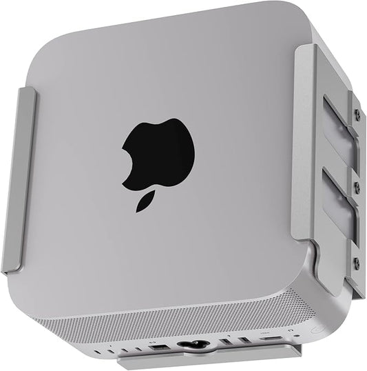 IFCASE Heat Dissipation Design Anti-Scratch Inner Aluminum Under Desk, Wall, Vesa Mount for Mac Studio M4 M3 M2 M1 Max/Ultra (Silver)