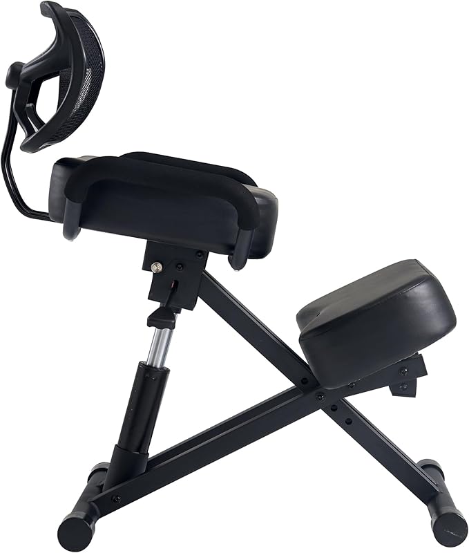 Master Massage Ergonomic Kneeling Chair with Back Support for Office -Posture Chair with Angled Seat and Backrest for Home and Office-Posture Correction Stool-Improve Your Posture