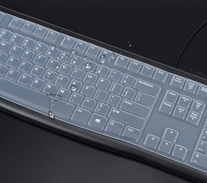 Keyboard Cover for Logitech K120 & MK120 Wired Keyboard, Ultra Thin Logitech K120 Keyboard Skin Protector - Clear