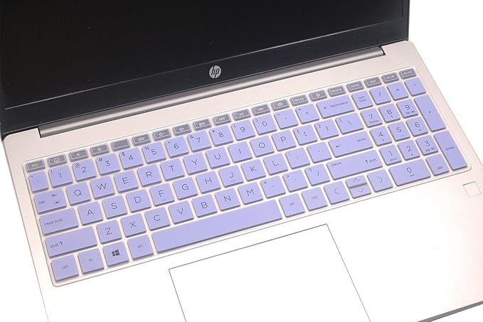 Keyboard Skin Compatible for 15.6" HP Laptop 15-fc 15-fd 15t-fd 15z-fc, HP Pavilion 15 15-eg/eh/er 15t-eg200/eg300 15z-eh300, HP Pavilion 17z-cp000 17z-ca200 17-cn/cp Series (Purple Blue)