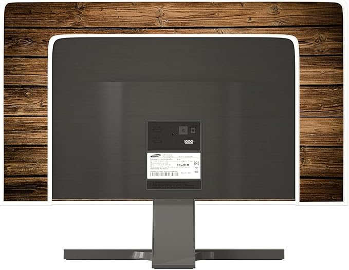 Rustic Brown Wood Board Waterproof Television Covers 32 Inch Full Body Cover for TV Screen LCD LED Dust Cover Dust-Proof Anti-Scratch Anti-Static Protective for Screen 32 Inch TV
