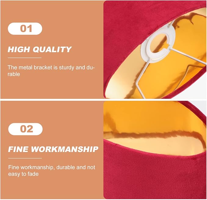 KALLORY 1pc Simple Oval Lampshade Cloth Lamp Cover for Bedside and Table Lamps Elegant Design for Home Hotel and Study Decor and Multipurpose Use Fine Workmanship