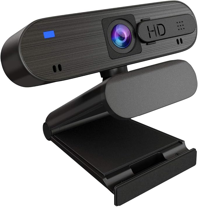 2021 Upgraded Webcam with Dual Microphone, 1080p FHD Pro Streaming USB Video Camera, Plug and Play, Privacy Cover, for Window Mac OS Computer, for Online Class, Conference, Gaming (Pro Webcam)