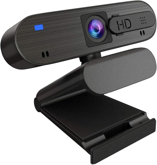 2021 Upgraded Webcam with Dual Microphone, 1080p FHD Pro Streaming USB Video Camera, Plug and Play, Privacy Cover, for Window Mac OS Computer, for Online Class, Conference, Gaming (Pro Webcam)