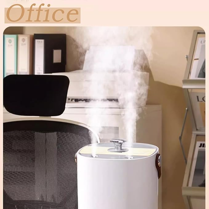 Humidifier for bedroom，1.2L Portable Cool Mist Humidifiers Auto Shut-Off USB Desk Humidifier,with Warm Night Light and Dual Nozzle Design for Bedroom Travel Office,(White)