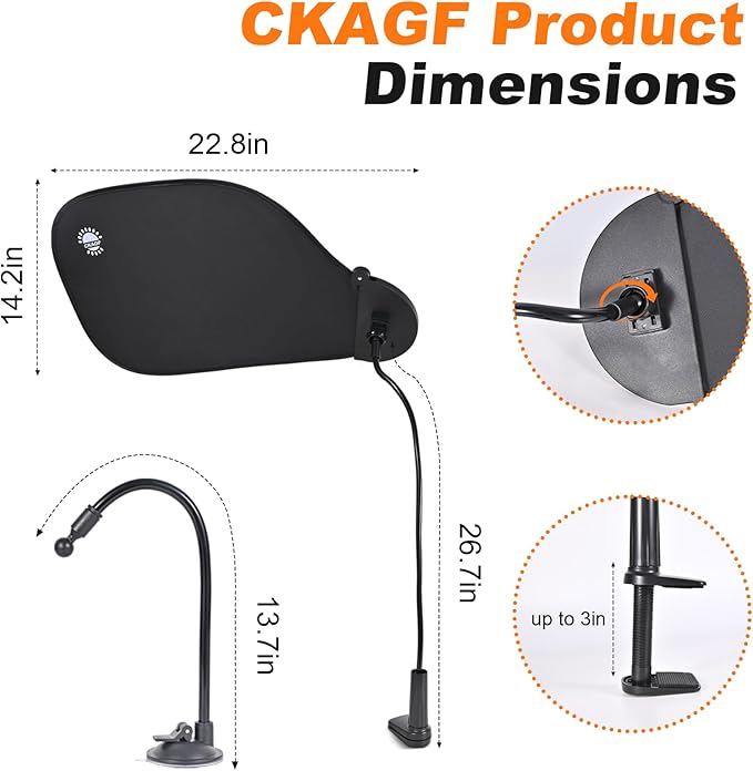 2Pcs Adjustable Office Cubicle and Desk Shade – Flexible Desk Light Blocker for Privacy, Glare Reduction, and Comfort – Essential Office Accessories