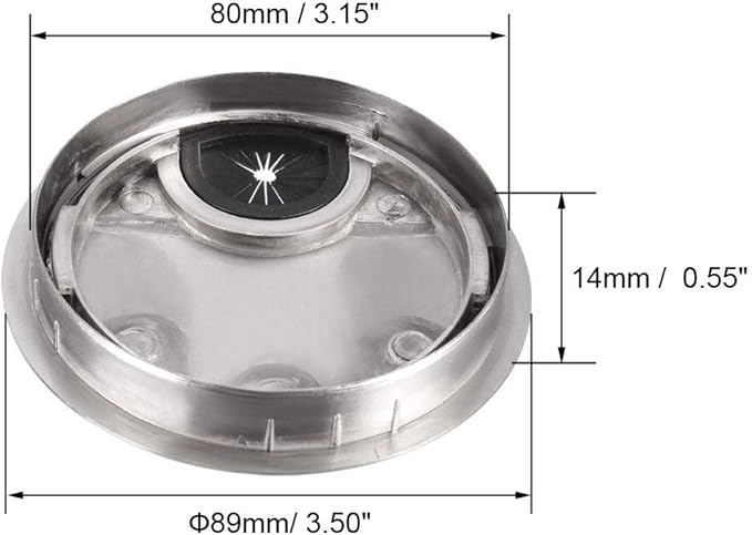 uxcell Cable Hole Cover, 3.1Inch/80mm Zinc Alloy Desk Wire Cord Cable Grommets Hole Cover for Office PC Desk Cable Cord Organizer, Wire Drawing Silver