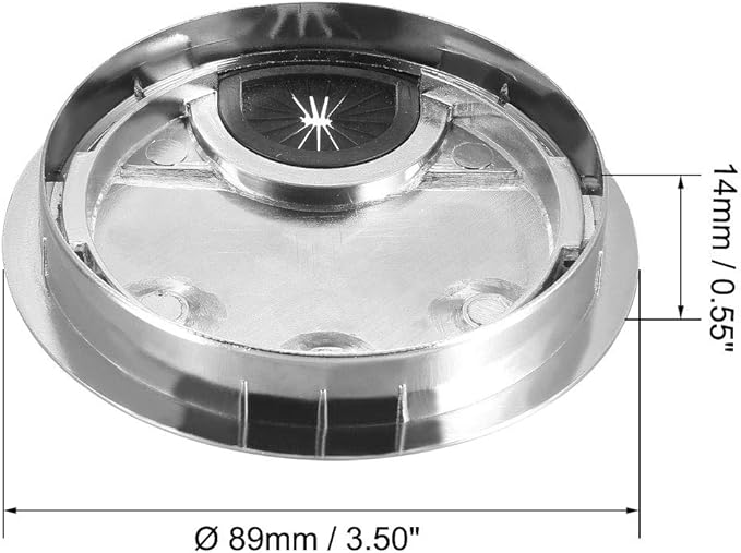 uxcell Cable Hole Cover, 3.1Inch/80mm Zinc Alloy Desk Wire Cord Cable Grommets Hole Cover for Office PC Desk Cable Cord Organizer, Bright Silver