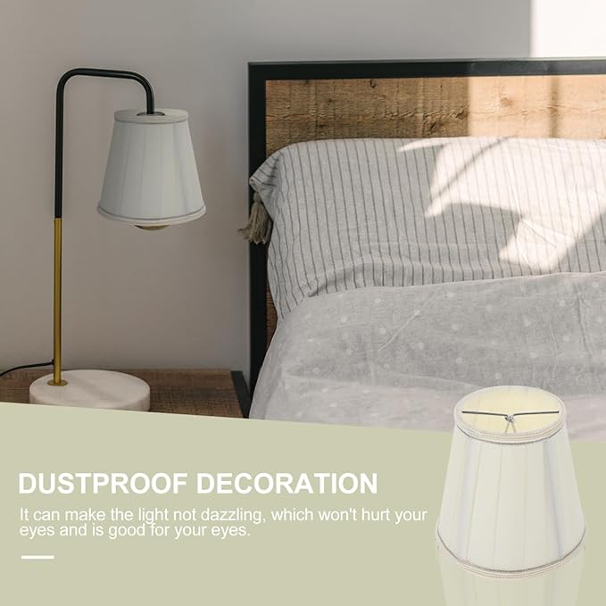 Hemobllo Fabric Lampshade 5.51In Small Cloth Lamp Cover for Wall and Table Light Elegant Household Lamp Shade with Soft Light Diffusion Decorative Home Accessory