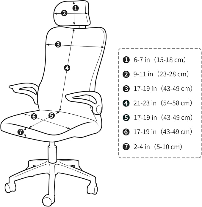 FORCHEER Ergonomic Office Chair Covers Set with Headrest Cover, Water Repellent, Army Green