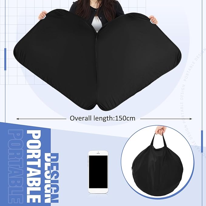 Juexica Foldable Office Cubicle and Desk Shade, Portable 29.5 Inch Cubicle Shade Canopy for Light Sensitive Workers, Fully Block Light and Airflow, for Working Partitions Corner Privacy Accessories
