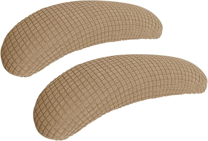 FORCHEER Office Chair Armrest Covers Stretchable Water Resistant Spandex Stretch Jacquard Elastic Band Computer Office Chair Arm Pad Covers Chair Slipcover for Desk Chairs Arm 2P-Camel