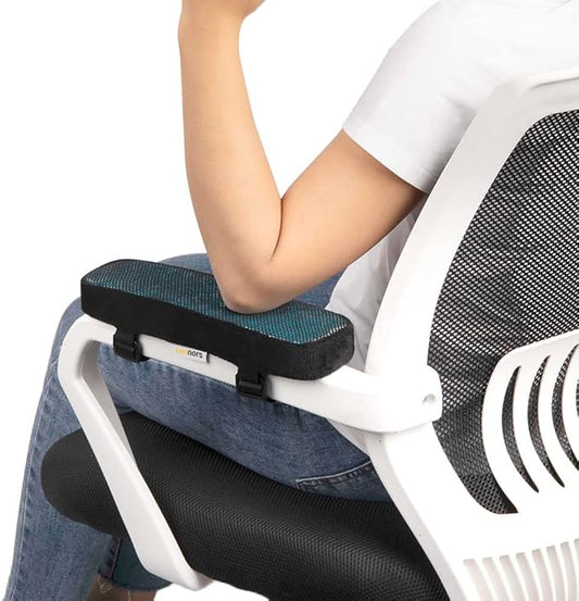 Chair Armrest Cushions Cooling Gel Office Chair Armrest Pads Comfy Gaming Chair Arm Rest Covers for Elbows and Forearms Pressure Relief(Set of 2)