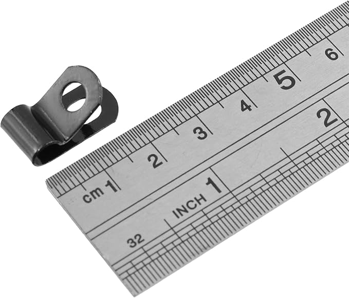 Antrader Fence Wire Clamps, 100Pcs R-Type Agricultural Fencing Mounting Clips, 5mm/0.2" Cable Management Cord Organizer with Screws to Vinyl, Wood or Metal Fence
