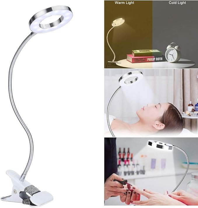 lamp,USB Circle Makeup Lamp Eyebrow Lip Beauty Salon Desktop Led Lights with Clip