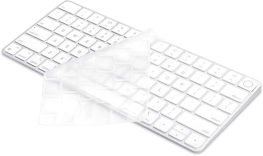 ProElife Keyboard Cover Skin for 2024-2021 Apple Magic Keyboard 3 with Touch ID A3118 A2449 Ultra Thin Silicone Keyboard Protector for iMac 24'' / Mac mini M4 M2 M1 Chip Keyboard Accessories (Clear)
