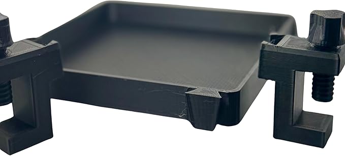 Windowsill Shelf with Clamp, 6x6 Inch Tray (Small Clamp: Fits 0.5 to 1.25 Inch Thick Windowsill)