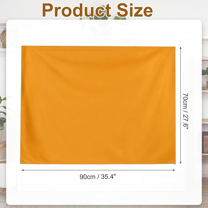 uxcell Cabinet Curtains, Dust Proof Privacy Drape Short Curtain, Hook & Loop Under The Desk Skirt for Kitchen Bathroom Closet Storage Room (35.4" W x 27.6" H, Khaki)