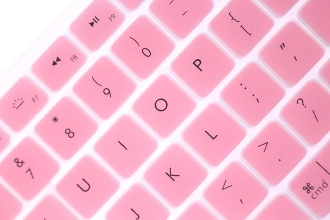 Dust-Proof Silicone Keyboard Skin Cover Compatible for Logitech Craft Advanced Wireless Keyboard & Logitech MX Keys Advanced Wireless Illuminated Keyboard (Pink)