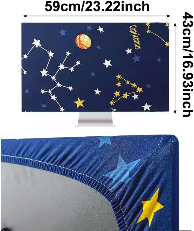 Monitor Dust Cover 22, 23, 24,25 inch Anti-Static Dustproof Protective Cover for LCD/LED/HD Panel Case Computer Sleeve Compatible with 22-25 inch PC, Desktop and TV (Tail,22-25inch)
