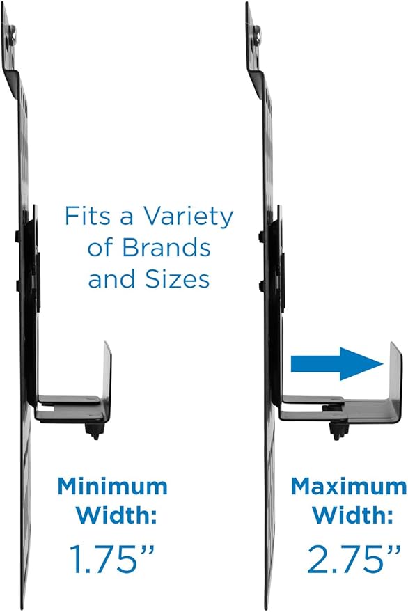 Mount-It! Cable Box Mount Behind TV | Adjustable Universal Mounting Bracket for Streaming Devices, Router, Modem, DVD | Wall and Behind TV Compatible, Steel
