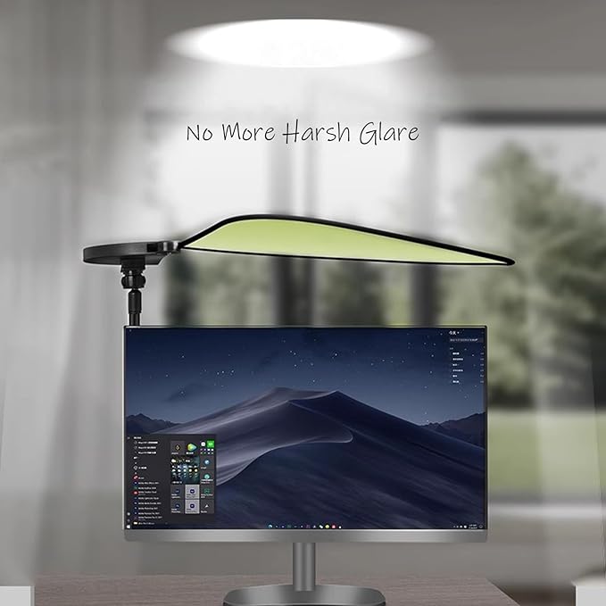 Cubicle Privacy Screen & Adjustable Desk Canopy, Office Partition Shade to Block Overhead Light & Reduce Monitor Glare, Portable Light Shield for Computer Monitors and Laptops (green)