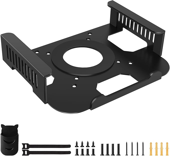 Metal Mount for Mac mini M1 M2，Monitor VESA Mount or Under Desk Mount and Wall Mount for Mac mini 2011-2023 M1 M2,with Larger Anti-Slip Pads, with Pen Holder.