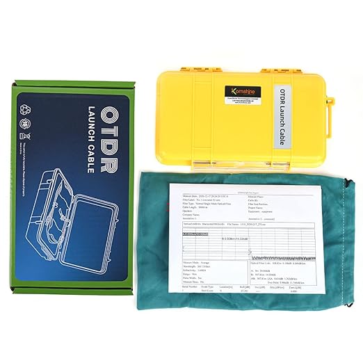KOMSHINE SC UPC-LC UPC OTDR Launch Cable Box G652D Cable Fiber Singlemode 9/125, OTDR Launch Box Optical Fiber Test Extension Line Single Mode Dead Zone Eliminator 1KM 1310/1550nm