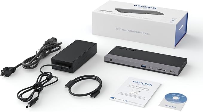 Laptop Docking Station, Docking Station 3 Monitors with 2* DP+HDMI, 4K@144Hz,130W PD Charger, 4* USB 3.0, Audio, Gigabit Ethernet, TF/SD for Lenovo,HP,Dell, Windows System Computer