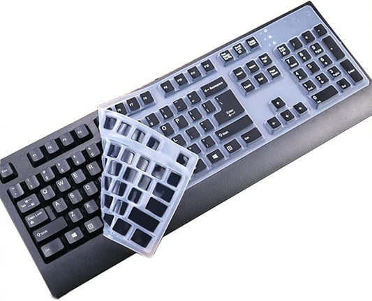 Keyboard Skin Cover Compatible with Lenovo Preferred Pro & Preferred Pro II Wired Keyboard 4X30M86879 4Y9400 73p5220 41A5289, sk-8813/8825/8820/1619/8827/8817, ku-0225, KB-1021/1468, ekb-425a (Black)