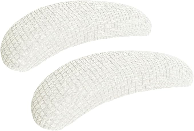 FORCHEER Office Chair Armrest Covers 10-13 inch Long Stretchable Water Resistant Jacquard Desk Chair Arm Rest Covers for Computer Chair Arm Removable Washable 2 Pieces-Cream