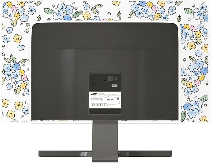 Watercolor Wildflower Television Cover 50,51,52 Inch Waterproof Trendy Modern Botanical Weatherproof Screen TV Covers Anti-Static Dustproof Protective Cover for TVs LED LCD，Blue and Green