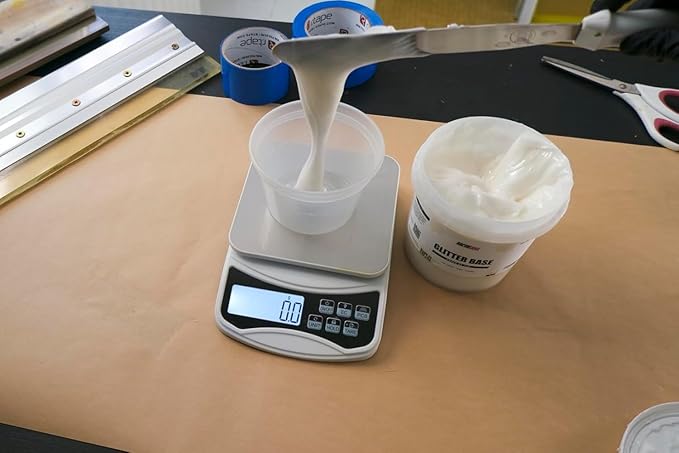 Rapid Cure® Plastisol Glitter Base (Glitter Not Included) – Mix with Glitter for Custom Sparkle Ink – Glitter Base for Screen Printing, Garment Design, and Apparel Decoration (Gallon)