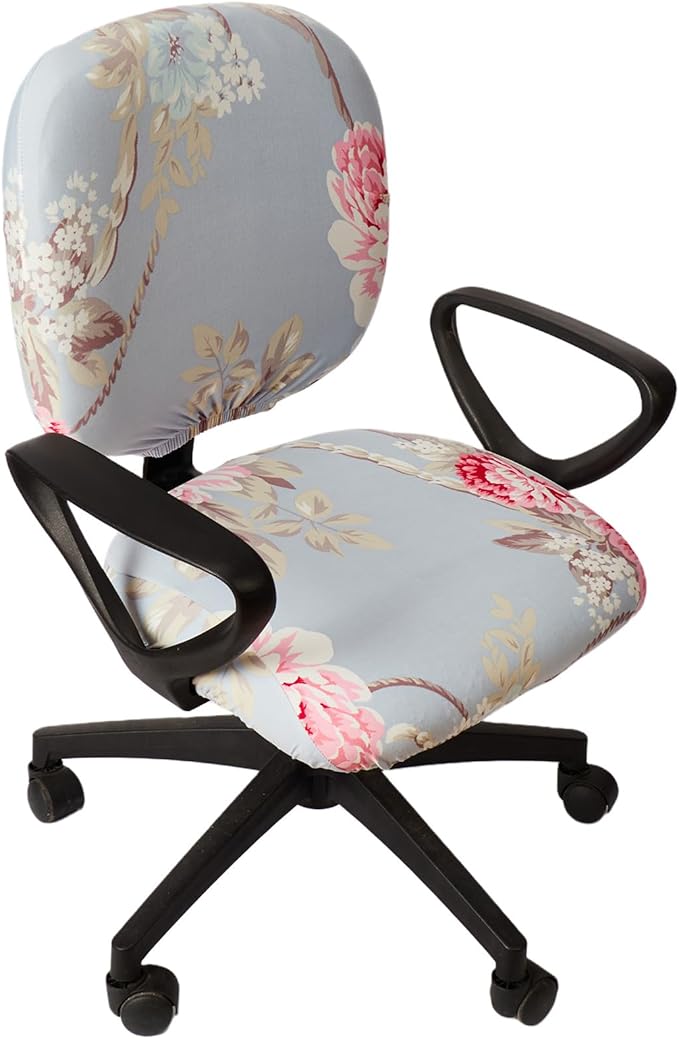 Melaluxe Computer Office Chair Cover - Protective & Stretchable Universal Chair Covers Stretch Rotating Chair Slipcover