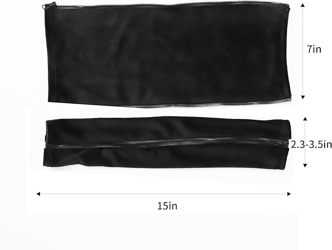 Velvet Office Chair Cover with Armrest Cover 18Inch Wide Stretch Black Small Desk Computer Chair Covers with Long Zipper Arm Slipcovers Washable