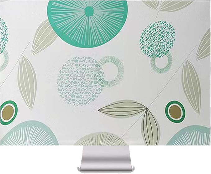 Monitor Dust Cover 26, 27, 28,29 inch Anti-Static Dustproof Protective Cover for LCD/LED/HD Panel Case Computer Sleeve Compatible with 26-29 inch PC, Desktop and TV (Lotus Leaf,26-29inch)