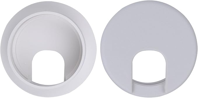 2" White Desk Grommet 2 inch for Desk Wire Pass Through, Drywall Cord Grommet 2 inch as Desk Cable Hole Cover (5 Pack)